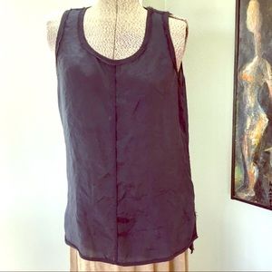 GoSilk Navy Silk Top
